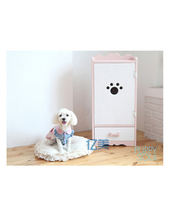 【烤漆可愛實(shí)用 寵物貓狗衣架衣柜 寵物儲物家具 收納置物柜帶抽屜】價格,廠家,圖片,寵物窩、籠,廣州億美展示柜制作-